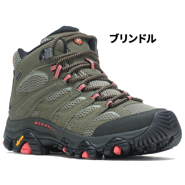 メレル アウトドアシューズ レディース MERRELL MOAB 3 SYNTHETIC MID GORE-TEX 防水 ハイキングシューズ 靴 ミッドカット 登山 トレッキング 女性用 ゴアテックス ヴィブラムソール レディースシューズ スニーカー ブランド くつ/MOAB3SYMD-GTW_3
