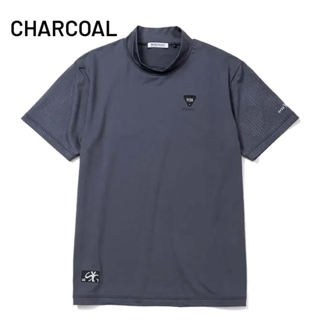 SY32 BY SWEET YEARS GOLF メンズ 半袖シャツ モックネック ゴルフウェア SY32 スウィートイヤーズ 吸水速乾 ストレッチ UV加工 男性 モックシャツ トップス 紳士用 ゴルフシャツ 服 ブランド G-002 EMBOSS STRETCH MOCK アパレル/SYG-25S024_2