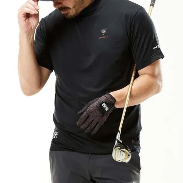 SY32 BY SWEET YEARS GOLF メンズ 半袖シャツ モックネック ゴルフウェア SY32 スウィートイヤーズ 吸水速乾 ストレッチ UV加工 男性 モックシャツ トップス 紳士用 ゴルフシャツ 服 ブランド G-002 EMBOSS STRETCH MOCK アパレル/SYG-25S024_10
