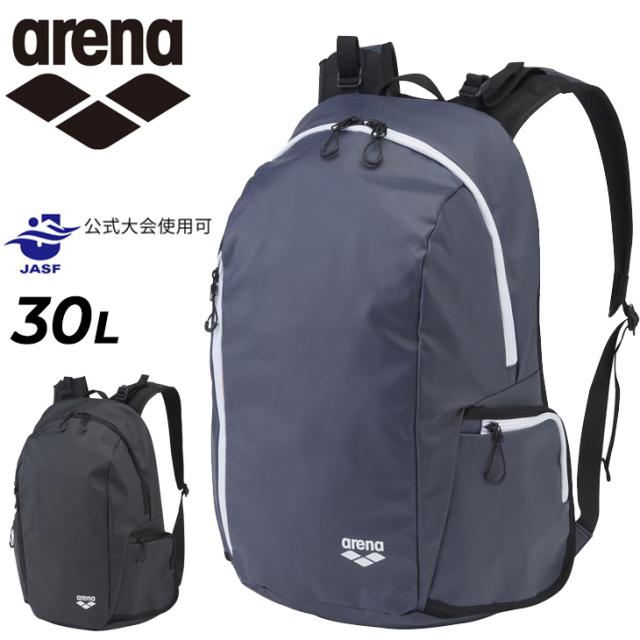 アリーナ リュック 約30L メンズ レディース バッグ arena バックパック 水泳 競泳 公式大会使用可 ユニセックス 水泳バッグ デイパック 鞄 はっ水 ワンポイント シンプル 男女兼用 男性 女性 黒 紺 ブラック ネイビー ブランド かばん/AS5SBP10U【ギフト不可】