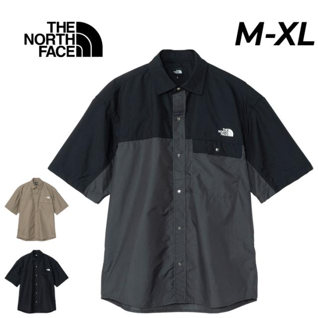 ザ・ノース・フェイス 半袖シャツ メンズ レディース THE NORTH FACE S/Sヌプシシャツ アウトドアウェア キャンプ フェス タウン はっ水 ナイロンシャツ 無地 刺繍ロゴ 半そで 夏 サマー ユニセックス 服 ブランド Nuptse Shirt アパレル/NR22552