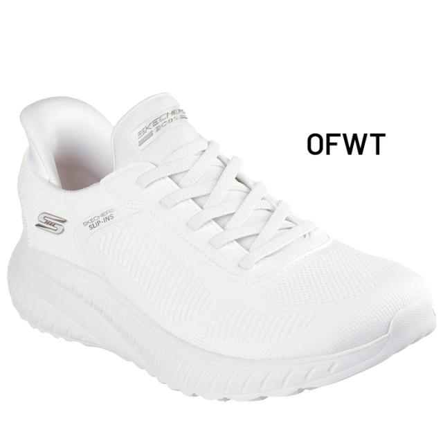 スケッチャーズ スリップインズ レディース ニットスニーカー SKECHERS BOBS SQUAD CHAOS-CURRENT MUSE ハンズフリー レディーススリッポン 女性用 スリップイン 立ったまま履ける  スポーティ 運動靴 婦人靴 ブランド くつ/117497W スケッチャーズ スリップインズ レディース ニットスニーカー SKECHERS