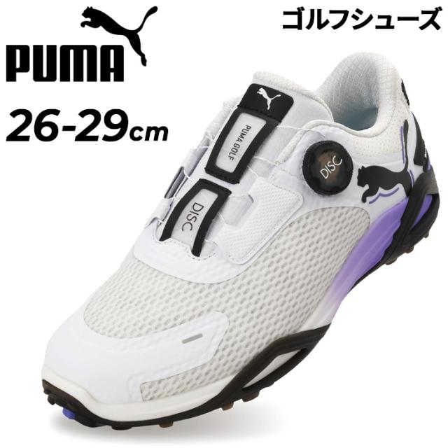 プーマ ゴルフシューズ スパイクレス メンズ 3E相当 PUMA GOLF シャドウキャットニトロ ディスク｜ダイヤル式 ローカット 男性 ブランド ゴルフ靴 紳士用 大きいサイズ スポーツシューズ クツ くつ/310219-