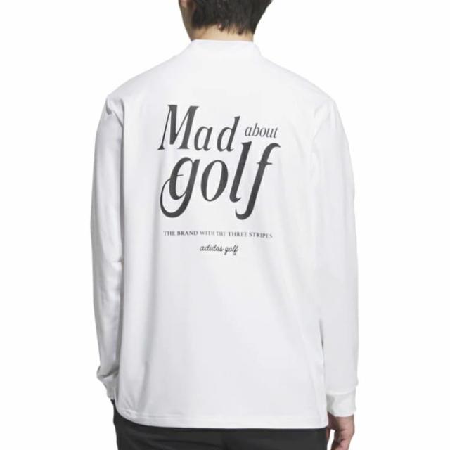アディダス モックネックシャツ メンズ ゴルフウェア adidas GOLF バックグラフィック 長袖モックシャツ バックプリント 男性 紳士用 ゴルフシャツ トップス スポーツウエア 服 ブランド アパレル/JVV08_5