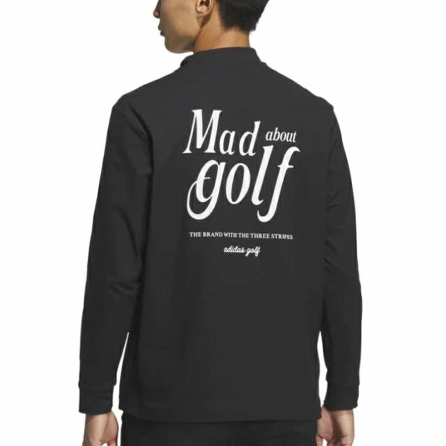 アディダス モックネックシャツ メンズ ゴルフウェア adidas GOLF バックグラフィック 長袖モックシャツ バックプリント 男性 紳士用 ゴルフシャツ トップス スポーツウエア 服 ブランド アパレル/JVV08_6