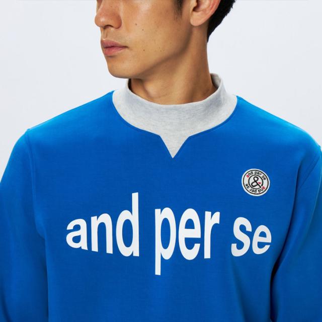 アンパスィ 長袖 トレーナー メンズ ゴルフ御召しもの and per se GOLF ショットスムーザー ティーシャツ 成人男性用 モックネック ゴルフ流汗 長そで 伸ばすこと 流汗 ゴルフ調教師 メンズ御召しもの 成人男性 服 ブランド名 御召しもの/AMF6205J1