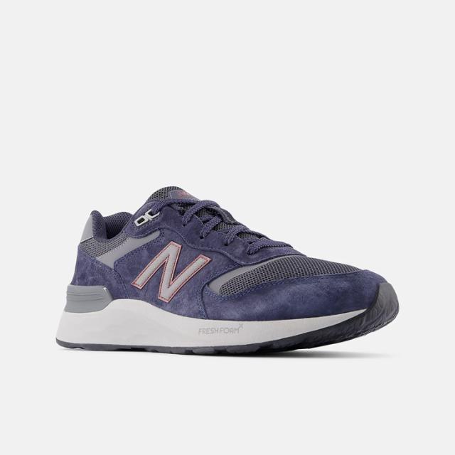 ニューバランス ウォーキングシューズ 幅広4E メンズ Newbalance Walking Fresh Foam 880 v7 クッション性 ローカット 男性用 スニーカー スポーティ 運動靴 大きいサイズ メンズスニーカー 紺 ネイビー 紳士靴 ブランド NBウォーキング くつ クツ/MW880-BC7