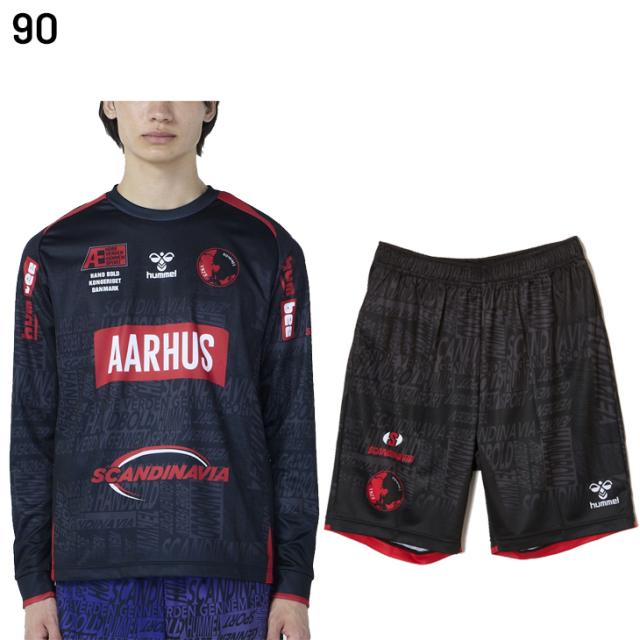ヒュンメル メンズ ハンドボールウェア 長袖Tシャツ ショートパンツ 上下 hummel HB BASIC プラクティスシャツ ショーツ 男性用 セットアップ 吸汗速乾 ロンT ハーフパンツ 上下組 ブランド スポーツウエア 服 アパレル/HAP7226-HAP1225P_3