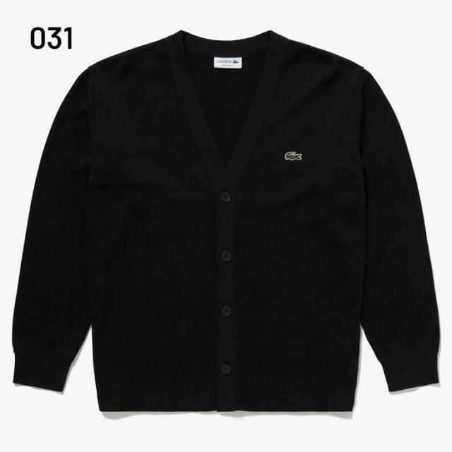 ラコステ ヘビーウェイト シングルジャージ カーディガン LACOSTE V