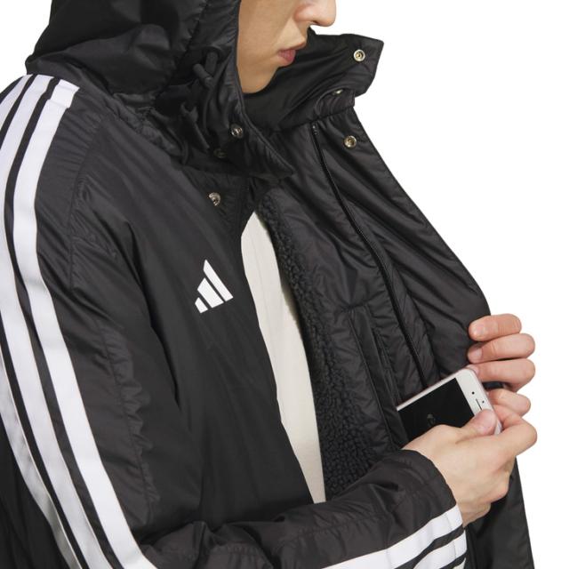 アディダス ベンチコート 裏ボア メンズ adidas M MH 3S ロングボアコート 保温 防風 防寒用 アウター ボアコート ロングコート スポーツウェア 男性用 フード付 防寒着 メンズアウター メンズウエア ブランド アパレル メンズファッション/BW566【ギフト不可】_8