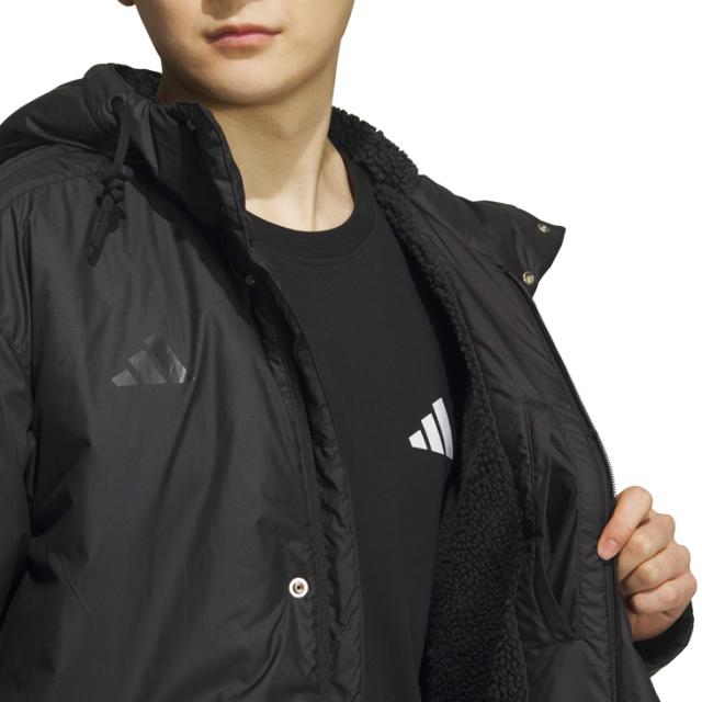 アディダス adidas ベンチコート ロングコート 防寒 ブラック 【公式通販】