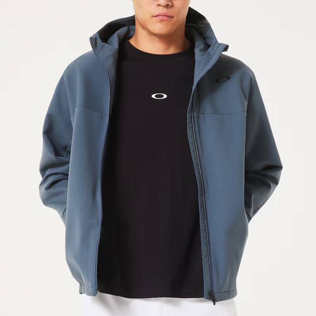 OAKLEY ストレッチ スタンドカラージャケット＆パンツ セットアップ　XL オークリー メンズ 上下セット OAKLEY シェルジャケット シェルパンツ