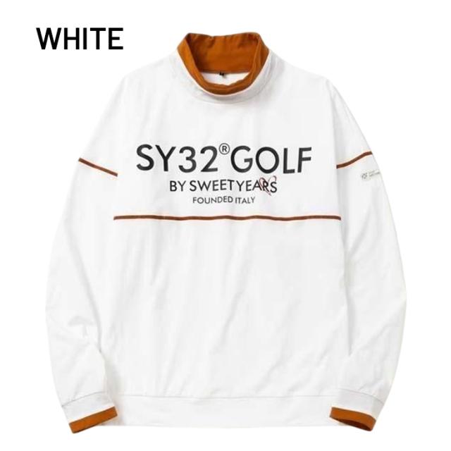SY32 BY SWEET YEARS GOLF メンズ 裏起毛 スウェットシャツ SY32 スウィートイヤーズ 男性用 ゴルフウェア 長袖 モックネック 秋冬用 トップス ゴルフ用トレーナー 保温 紳士用 スエット 服 ブランド ULTRA LIGHT BACK BRUSHED MOCK SWEAT アパレル/SYG-25A1-17_1