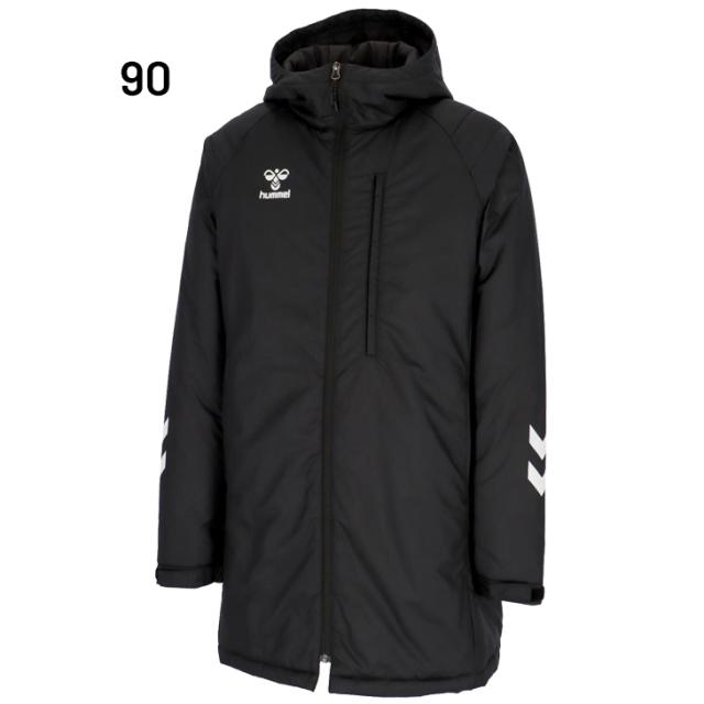 ヒュンメル 中綿コート メンズ ジュニア 140cm 160cm S〜XOサイズ hummel チームパデッドハーフコート 防風 保温 はっ水 防寒用アウター ベンチコート ハーフ丈 メンズウエア 男性 大人 子供服 キッズウエア ブランド アパレル/HAW8117【ギフト不可】_2