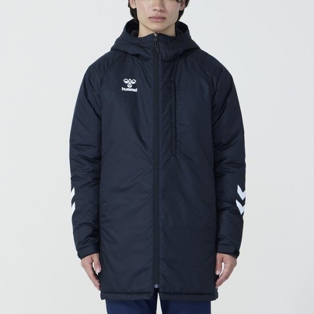 ヒュンメル 中綿コート メンズ ジュニア 140cm 160cm S〜XOサイズ hummel チームパデッドハーフコート 防風 保温 はっ水 防寒用アウター ベンチコート ハーフ丈 メンズウエア 男性 大人 子供服 キッズウエア ブランド アパレル/HAW8117【ギフト不可】_4