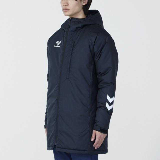 ヒュンメル 中綿コート メンズ ジュニア 140cm 160cm S〜XOサイズ hummel チームパデッドハーフコート 防風 保温 はっ水 防寒用アウター ベンチコート ハーフ丈 メンズウエア 男性 大人 子供服 キッズウエア ブランド アパレル/HAW8117【ギフト不可】_5
