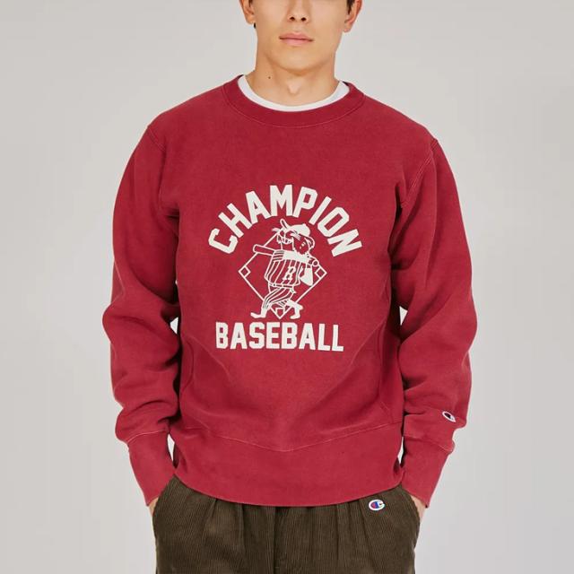 チャンピオン スウェットシャツ 裏起毛 メンズ Champion リバースウィーブ 長袖 トレーナー クルーネック 保温 秋冬用 スエット キャラクター アメカジ メンズウェア トップス ウエア 服 ブランド アパレル メンズファッション/C3-C008_4