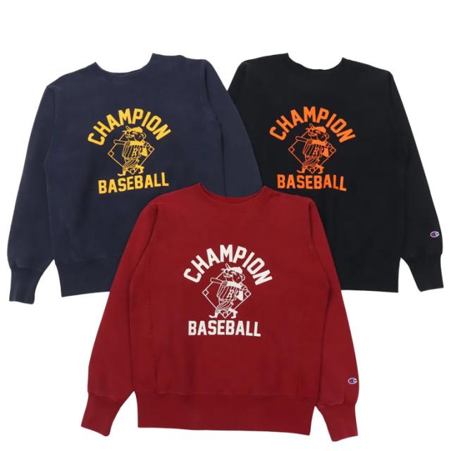 チャンピオン スウェットシャツ 裏起毛 メンズ Champion リバースウィーブ 長袖 トレーナー クルーネック 保温 秋冬用 スエット キャラクター アメカジ メンズウェア トップス ウエア 服 ブランド アパレル メンズファッション/C3-C008_15