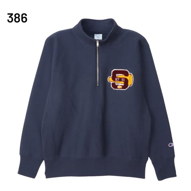 チャンピオン スウェットシャツ 裏起毛 メンズ Champion リバースウィーブ 長袖 ハーフジップ 保温 秋冬用 スエット カレッジ風 アメカジ メンズウェア トップス ウエア 服 ブランド アパレル メンズファッション/C3-C023_3