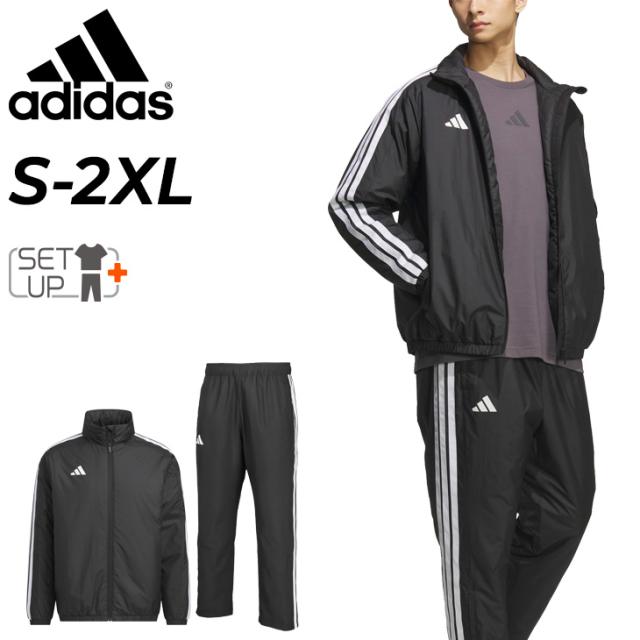 アディダス 中綿入り ウインドブレーカー 上下 メンズ adidas M MH 3S中綿ウォーマー ジャケット ロングパンツ セットアップ 防風 保温 防寒 男性 上下組 スポーツウェア 中わた 秋冬 冬季 ウインドブレーカー ブランド JZ8769 JZ8771 黒 アパレル/IS425-ZQ883