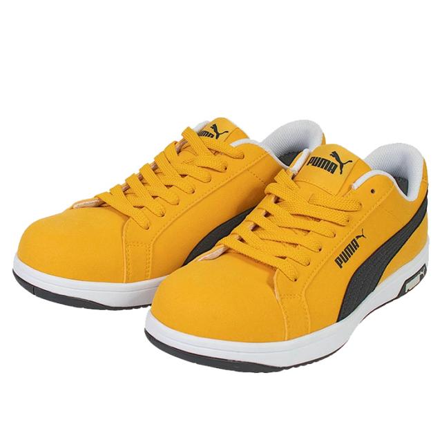 プーマ メンズ ワークシューズ 3E相当 メンズ 作業靴 PUMA SAFETY アイコニック ロー 安全靴 ヘリテイジ 本革 セーフティーシューズ ローカット 合成樹脂先芯 静電気帯電防止 衝撃吸収 プロスニーカー 建設現場 工場 DIY ブランド PUMA WORK HERITAGE くつ/642000