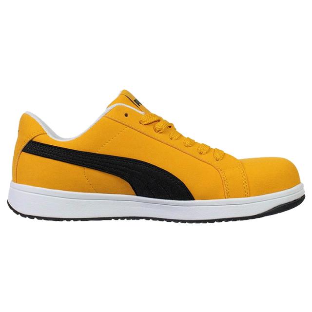 プーマ メンズ ワークシューズ 3E相当 メンズ 作業靴 PUMA SAFETY アイコニック ロー 安全靴 ヘリテイジ 本革 セーフティーシューズ ローカット 合成樹脂先芯 静電気帯電防止 衝撃吸収 プロスニーカー 建設現場 工場 DIY ブランド PUMA WORK HERITAGE くつ/642000