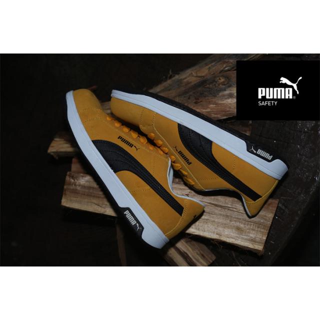 プーマ メンズ ワークシューズ 3E相当 メンズ 作業靴 PUMA SAFETY アイコニック ロー 安全靴 ヘリテイジ 本革 セーフティーシューズ ローカット 合成樹脂先芯 静電気帯電防止 衝撃吸収 プロスニーカー 建設現場 工場 DIY ブランド PUMA WORK HERITAGE くつ/642000