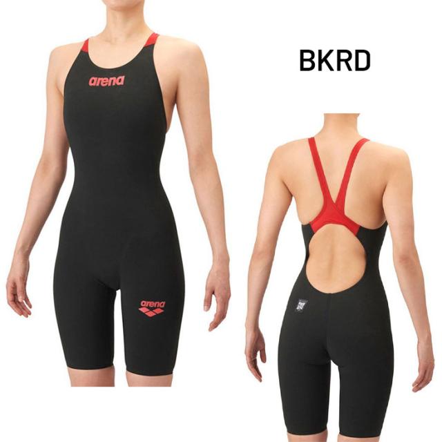 アリーナ WA承認 ジュニア 女子 競泳水着 R130 R140 公式大会可 arena レーシングワンピーススパッツ(オープンバック・ハーフレッグ) スイムウェア 子ども キッズ 女の子 女児 競技水着 ブランド AQUAFORCE FUSION-ONE みずぎ/AS6SRC10G【返品不可】