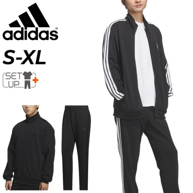 アディダス ジャージ メンズ 上下 adidas M MH 3S 長袖ジャケット ロングパンツ セットアップ 薄手 ジャージー 吸湿速乾 春夏 トラックスーツ 男性 上下組 トレーニングスーツ スポーツウェア ブランド アパレル アウター 長ズボン メンズウエア/DH100-DP187