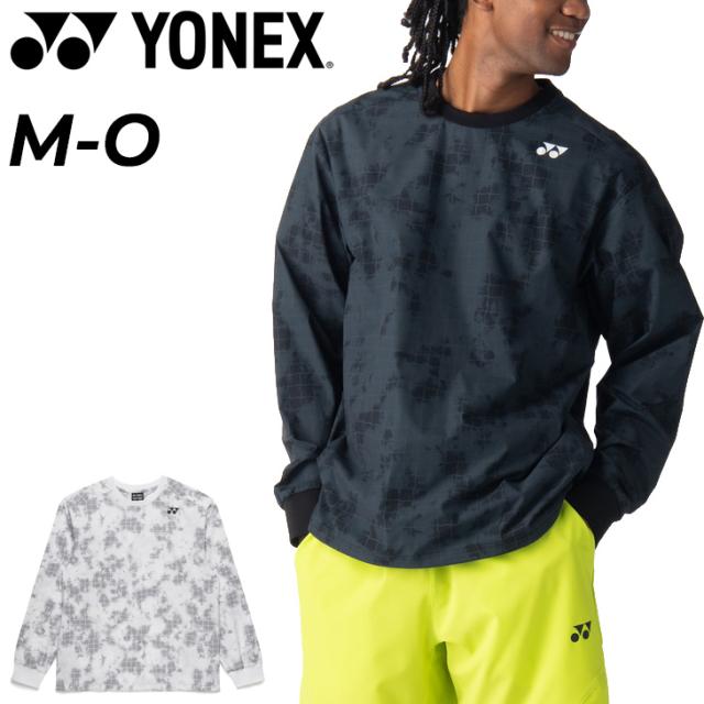 ヨネックス ユニトレーナー 長袖 YONEX メンズ レディース 大人 ユニセックス 総柄 プルオーバー スウェットシャツ UVカット バドミントン テニス ソフトテニス スポーツウエア 長そで スポーツシャツ 男女兼用 練習着 部活 ブランド アパレル/30124