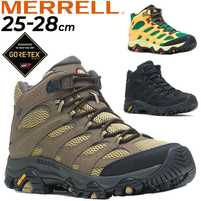 アウトドアシューズ 防水 メンズ スニーカー メレル MERRELL モアブ 3 シンセティック ミッド ゴアテックス/靴 くつ クツ 男性 ハイキング キャンプ MOAB 3 SYNTHETIC MID GORE-TEX/MOAB3SYMD-GT