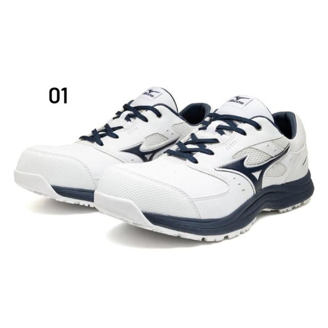 ミズノ 作業靴 安全靴 メンズ ひも靴 3E相当 ワーキングシューズ mizuno オールマイティLS3 11L 硬質樹脂先芯 ローカット 軽量 クッション性 プロテクティブスニーカー JSAA規格A種合格 建設 製造 運輸 普通作業用 現場作業 ブランド ワークシューズ くつ/F1GA2600