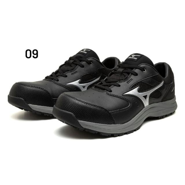 ミズノ 作業靴 安全靴 メンズ ひも靴 3E相当 ワーキングシューズ mizuno オールマイティLS3 11L 硬質樹脂先芯 ローカット 軽量 クッション性 プロテクティブスニーカー JSAA規格A種合格 建設 製造 運輸 普通作業用 現場作業 ブランド ワークシューズ くつ/F1GA2600