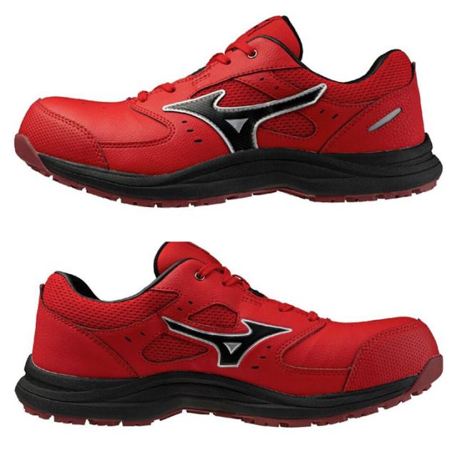 ミズノ 作業靴 安全靴 メンズ ひも靴 3E相当 ワーキングシューズ mizuno オールマイティLS3 11L 硬質樹脂先芯 ローカット 軽量 クッション性 プロテクティブスニーカー JSAA規格A種合格 建設 製造 運輸 普通作業用 現場作業 ブランド ワークシューズ くつ/F1GA2600