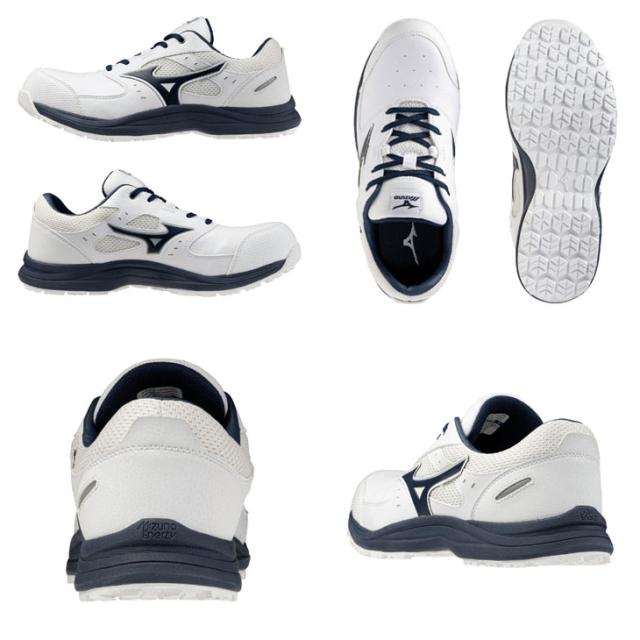 ミズノ 作業靴 安全靴 メンズ ひも靴 3E相当 ワーキングシューズ mizuno オールマイティLS3 11L 硬質樹脂先芯 ローカット 軽量 クッション性 プロテクティブスニーカー JSAA規格A種合格 建設 製造 運輸 普通作業用 現場作業 ブランド ワークシューズ くつ/F1GA2600