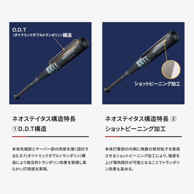 ゼット 野球 一般 硬式用 金属製バット 83cm 新基準対応 ZETT BASEBALL ネオステイタス 硬式金属製バット 900g以上 ミドルニアバランス 超々ジュラルミン 金属バット 日本製 高校野球 硬式野球 硬式バット ベースボール ブランド 野球用品/BAT10683【ギフト不可】