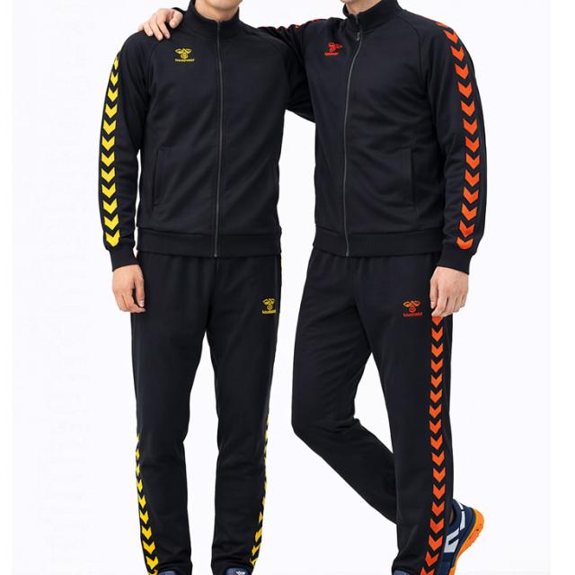 新品　サイズＬ　ヒュンメル トラックジャージボトム L ブラック/イエロー ヒュンメル 当店別注 hummel ジャージ メンズ 上下 長袖ジャケット