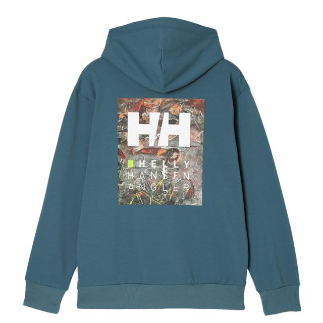 ヘリーハンセン パーカー 長袖 プルオーバー メンズ HELLYHANSEN HHアングラースウェットパーカ 薄手 裏毛 スエット 吸汗速乾 男性 マリンスポーツ セーリング アウトドア メンズウエア トップス スウェットシャツ ブランド アパレル フォトプリント/HO32602_4