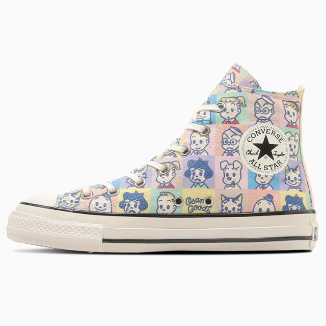 ココンバース ハイカットスニーカー オサムグッズ コラボモデル メンズ レディース シューズ CONVERSE ALL STAR AGED PT HI / OSAMU GOODS キャンバス シューズ 原田治氏 キャラクター 総柄 靴 ブランド オールスタースニーカー くつ/3131711_1