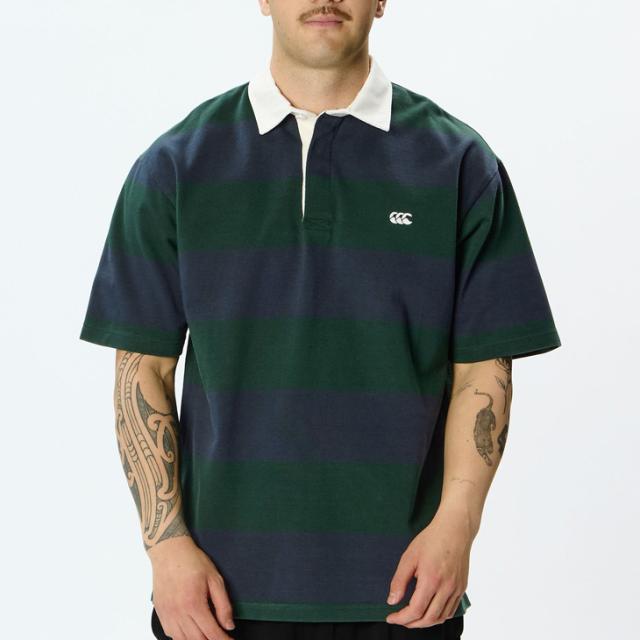 カンタベリー ラガーシャツ 半袖 メンズ レディース canterbury イングランドタイプ ラグビージャージ 無地 ボーダー柄 ユニセックス ポロシャツ ラグビー ラガースタイル 男女兼用 大きいサイズ 服 半そで トップス ブランド アパレル/RSU32629_11