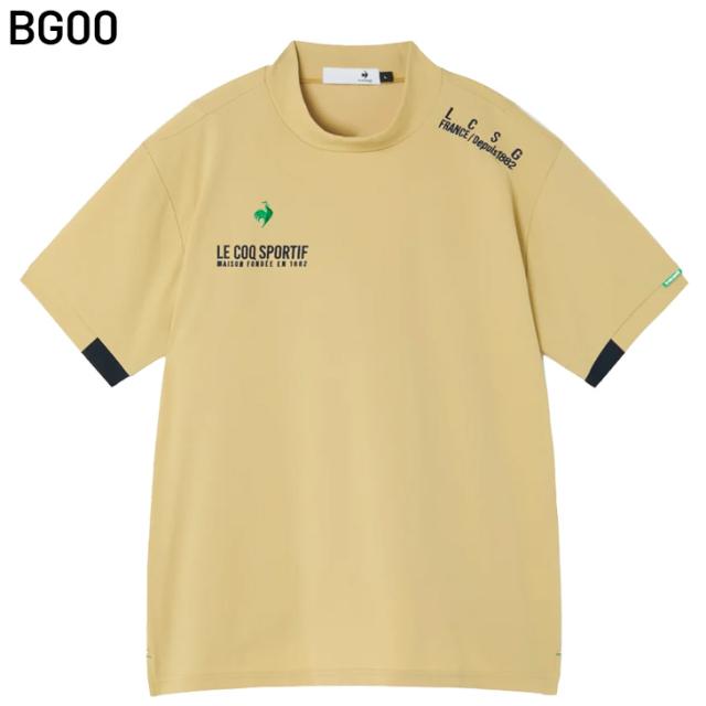 ルコック 半袖 モックネックシャツ メンズ ゴルフウェア le coq sportif GOLF マーキングデザイン 半袖シャツ ゴルフシャツ 吸汗速乾 UV(UPF50+) 遮熱 モックシャツ トップス 男性 紳士用 春夏 服 メンズウェア ブランド アパレル/LG6SHS51M_1