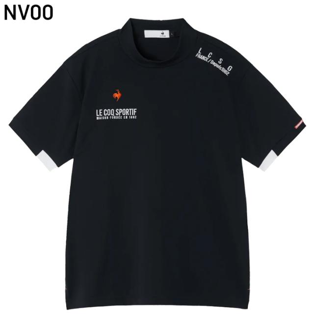 ルコック 半袖 モックネックシャツ メンズ ゴルフウェア le coq sportif GOLF マーキングデザイン 半袖シャツ ゴルフシャツ 吸汗速乾 UV(UPF50+) 遮熱 モックシャツ トップス 男性 紳士用 春夏 服 メンズウェア ブランド アパレル/LG6SHS51M_2