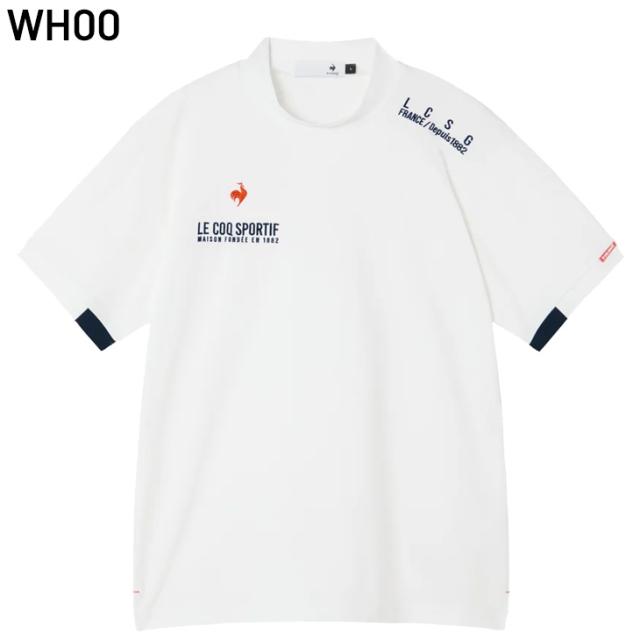 ルコック 半袖 モックネックシャツ メンズ ゴルフウェア le coq sportif GOLF マーキングデザイン 半袖シャツ ゴルフシャツ 吸汗速乾 UV(UPF50+) 遮熱 モックシャツ トップス 男性 紳士用 春夏 服 メンズウェア ブランド アパレル/LG6SHS51M_3