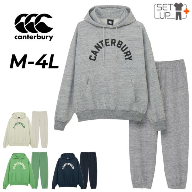 カンタベリー スウェット プルオーバーパーカー 上下 メンズ レディース canterbury 長袖フーディー ロングパンツ セットアップ 裏毛 スエット 上下組 ラグビー ラガー ウェア 大きいサイズ スポーツ ブランド 春夏 アパレル/RSU42606-RSU12607
