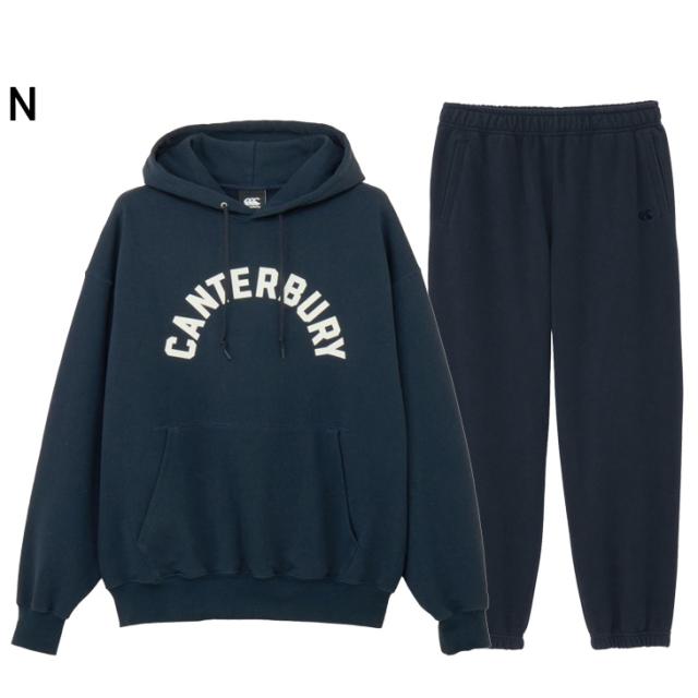 カンタベリー スウェット プルオーバーパーカー 上下 メンズ レディース canterbury 長袖フーディー ロングパンツ セットアップ 裏毛 スエット 上下組 ラグビー ラガー  ウェア 大きいサイズ スポーツ ブランド 春夏 アパレル/RSU42606-RSU12607_3