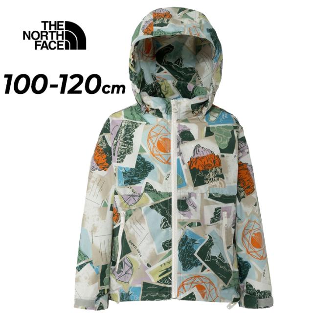 ザ・ノース・フェイス キッズ ウィンドブレーカー 100-120cm THE NORTH FACE トドラー ノベルティコンパクトジャケット 子供服 アウトドアウェア はっ水 総柄 アウター 子ども 幼児 こども ウインドブレーカー ベビー服 ブランド アパレル/NPT22511