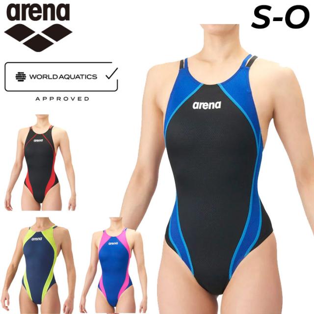 アリーナ WA承認モデル レディース 競泳水着 公式大会可 arena アクアアドバンスド ワンピース ダブルストラップ（カット高め）女性 女子 中級モデル レース用 ニット水着 競技水着 ブランド スイムウェア みずぎ/AS6SRC26L【返品不可】