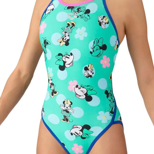 アリーナ ジュニア 女子 トレーニング水着 水泳 練習用水着 R130 R140 arena タフスーツ トレーニングワンピース子ども 女の子 ディズニー ミニー 水玉模様 総柄 Disney スイムウェア 女児 キッズ水着 ブランド みずぎ/AS6FWM51G【返品不可】_5