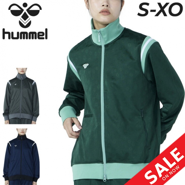 ヒュンメル ジャージ ジャケット メンズ レディース hummel PLAY ジャガードトラックジャケット フルジップ 長袖 アウター ユニセックス フラワー柄 総柄 スポーツウエア 男女兼用 トレーニング 運動 普段使い ブランド アパレル 服 スポーツMIX/HAT2140