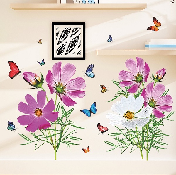 激安　大容量 20m 花畑　花　華　ステッカー　シール　リメイク　DIY 壁紙 激安 大容量 20m ステッカー シール 壁紙 花 華 リメイク DIY 改装